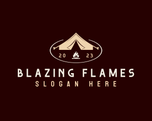 Outdoor Camping Tent logo design