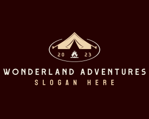 Outdoor Camping Tent logo design