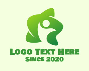 Generic Human - Green Star Human logo design