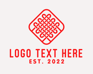 Carpentry - Weave Textile Pattern logo design