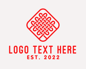 Tile - Weave Textile Pattern logo design