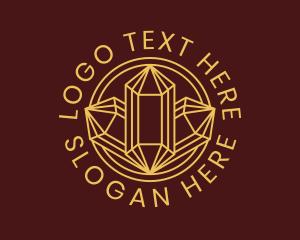 Interior Deign - Golden Crystal Jewels logo design