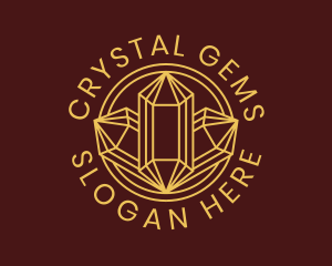 Golden Crystal Jewels logo design