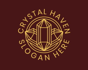 Golden Crystal Jewels logo design