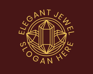 Golden Crystal Jewels logo design