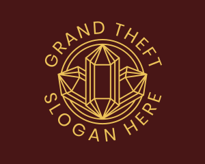 Golden Crystal Jewels logo design