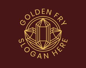 Golden Crystal Jewels logo design