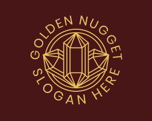 Golden Crystal Jewels logo design