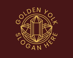 Golden Crystal Jewels logo design