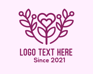 Flower - Purple Lovely Plant logo design