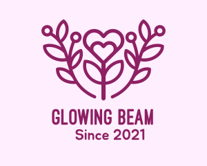 Flower Arrangement - Purple Lovely Plant logo design