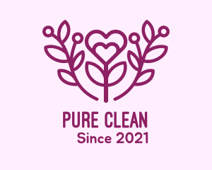 Purple Lovely Plant logo design