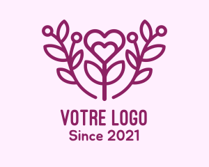 Care - Purple Lovely Plant logo design