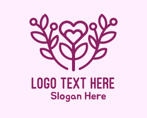 Purple Lovely Plant Logo