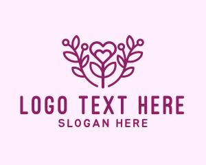 Lovely - Purple Lovely Plant logo design