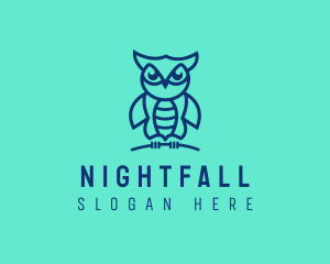 Nocturnal - Cute Modern Owl logo design