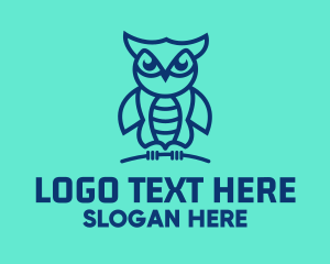Blue Owl Mascot Logo