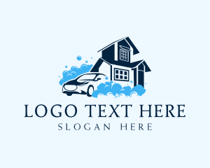 Car - Car House Cleaner logo design