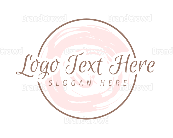 Round Script Watercolor Logo