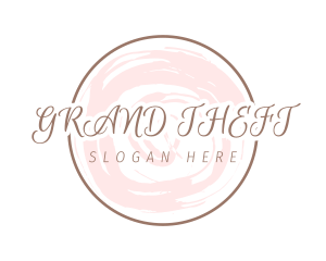 Round Script Watercolor Logo