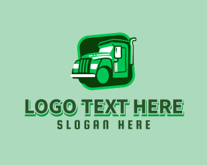 Vintage Truck Logistics Logo