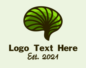 Think - Green Healthy Brain logo design