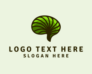 Mental Health - Green Healthy Brain logo design