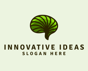 Green Healthy Brain  logo design