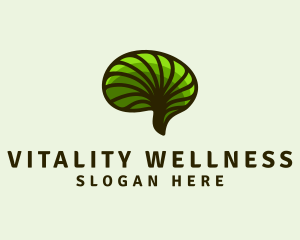 Green Healthy Brain  logo design