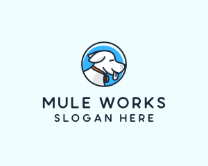 Happy Pet Puppy Dog logo design