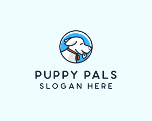 Happy Pet Puppy Dog logo design