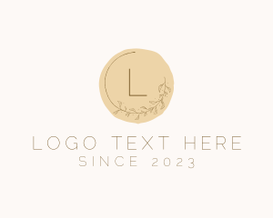 Badge - Elegant Floral Wreath logo design