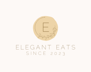 Elegant Floral Wreath logo design