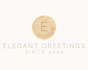 Elegant Floral Wreath logo design