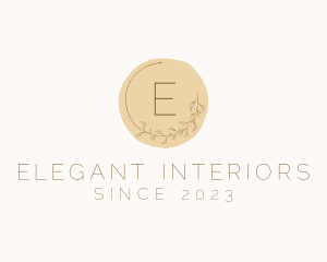 Elegant Floral Wreath logo design