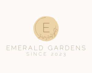 Elegant Floral Wreath logo design