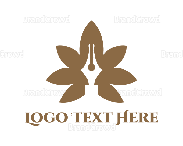 Brown Cannabis Pen Logo