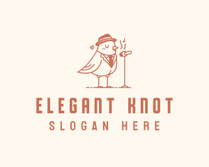 Pigeon Hat Singing logo design