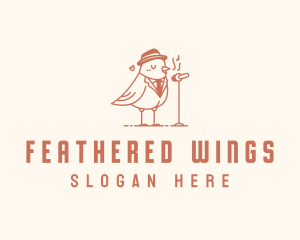 Pigeon - Pigeon Hat Singing logo design