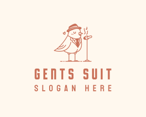 Pigeon Hat Singing logo design