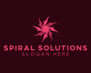 Spiral Pinwheel Propeller logo design