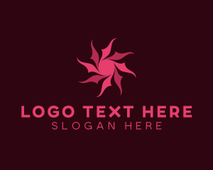 Pink - Spiral Pinwheel Propeller logo design