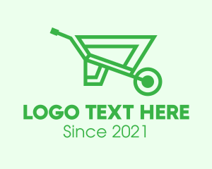 Wheelbarrow - Eco Gardening Cart logo design