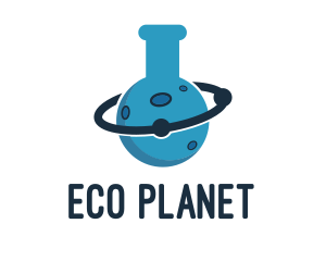 Lab Flask Planet logo design