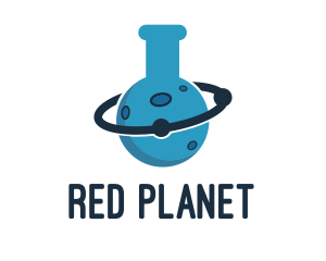 Lab Flask Planet logo design