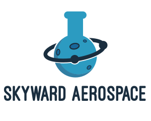 Aerospace - Lab Flask Planet logo design