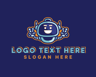 Technology Fun Robot logo design