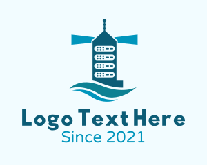 Server - Server Tower Tech logo design