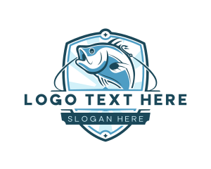 Salmon - Fishing Hook Restaurant logo design