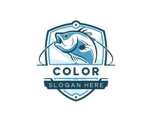 Fisherman - Fishing Hook Restaurant logo design